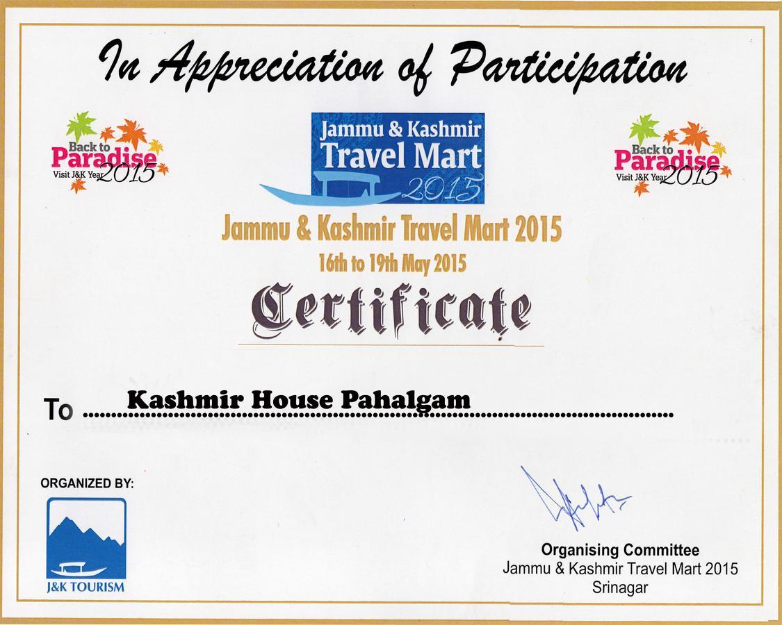 Hôtel Kashmir House à Pahalgām Extérieur photo